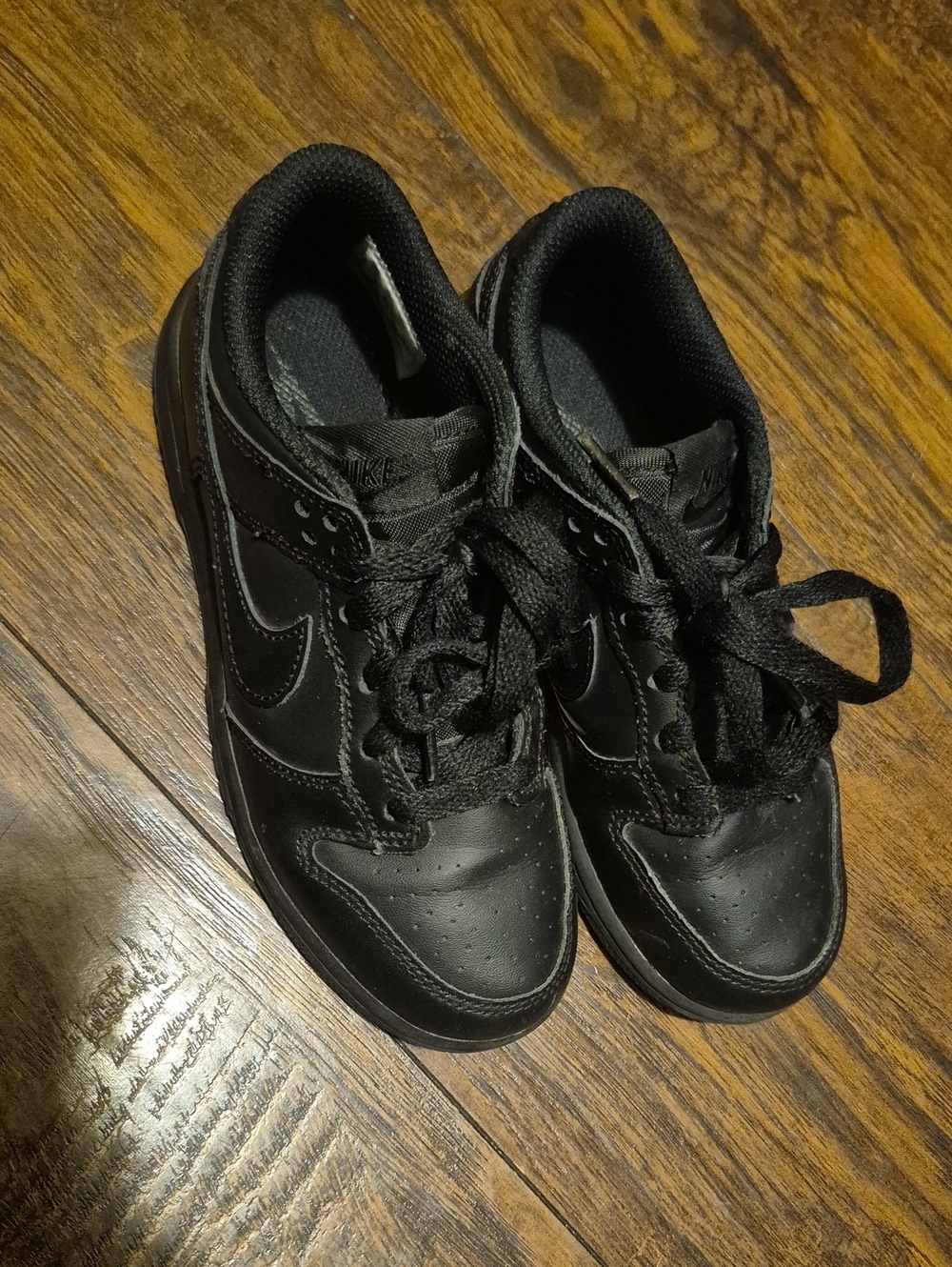 Nike Dunk Low Kids' All-Black Casual Sneakers